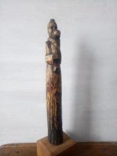 Деревянная скульптура Мама с ребёнком, ручная авторская резьба, коллекционная