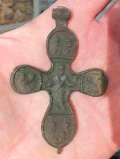 Бронзовый крест распятие, раннее средневековье, Русь