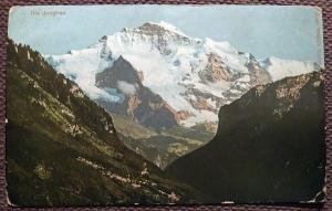 Антикварная открытка. "Гора Юнгфрау". Швейцария