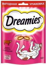 Лакомство Dreamies Подушечки с говядиной 140 г