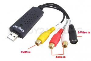 Устройство видеозахвата EasyCAP USB 2.0 DVR stereo, s-video