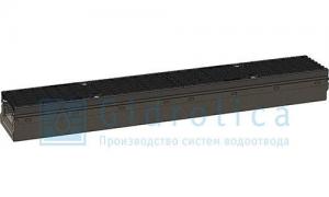 Комплект: лоток водоотводный SUPER ЛВ -10.16.10 бетонный с решеткой ячеисто